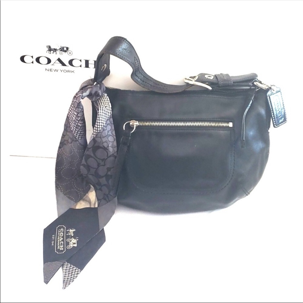 Coach black leather soho shoulder bag